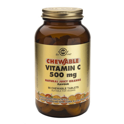 Solgar Vitamin C 500mg Chewable tabs 90s (Βατόμουρο, Πορτοκάλι)