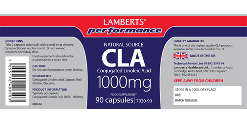 Lamberts CLA (Conjugated Linoleic Acid) 1000mg 90 caps