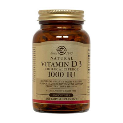 Solgar Vitamin D3 1000IU softgels 100s