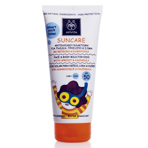 Apivita Suncare Sunscreen Face & Body Milk for Kids SPF50 - smart pack 200ml