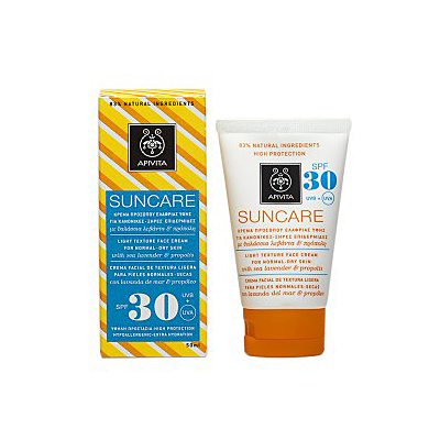 Apivita Suncare Sunscreen Light Texture Face Cream for Normal & Dry Skin SPF30 50ml